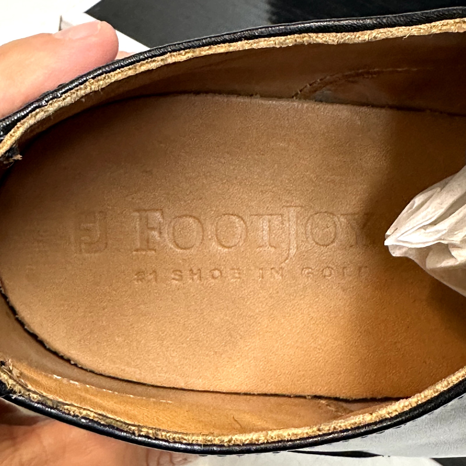 Nib Rancourt & Co. X Footjoy Split Toe Derby Dress Shoe Black Calf 79213 8.5 C — image 8 of 8